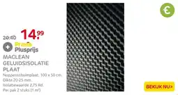 Praxis Maclean geluidsisolatie plaat aanbieding