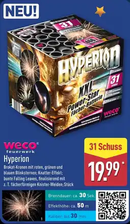 ALDI Weco feuerwerk Hyperion aanbieding