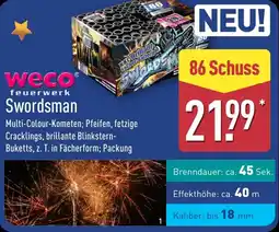 ALDI Weco Feuerwerk Swordsman aanbieding