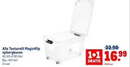 Makro Alle Tontarelli Magic4Up opbergboxen aanbieding