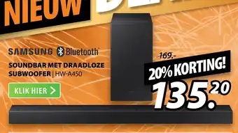 Expert Samsung Soundbar Met Draadloze Subwoofer | Hw-A450 aanbieding