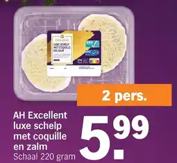 Albert Heijn AH Excellent luxe schelp met coquille en zalm aanbieding