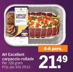 Albert Heijn AH Excellent carpaccio-rollade aanbieding