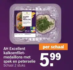 Albert Heijn AH Excellent kalkoenfilet medaillons met spek en peterselie aanbieding