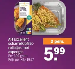 Albert Heijn AH Excellent scharrelkipfilet rolletjes met asperges aanbieding