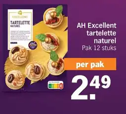 Albert Heijn AH Excellent tartelette naturel aanbieding