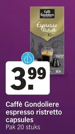Albert Heijn Caffè Gondoliere espresso ristretto capsules aanbieding