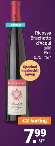 Albert Heijn Ricossa Brachetto d'Acqui Italië aanbieding
