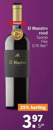 Albert Heijn El Maestro rood aanbieding