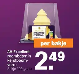 Albert Heijn AH Excellent roomboter in kerstboom vorm aanbieding