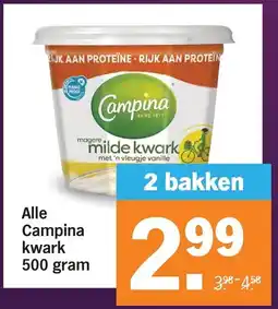 Albert Heijn Alle Campina kwark aanbieding