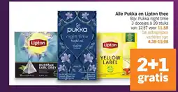 Albert Heijn Alle Pukka en Lipton thee aanbieding