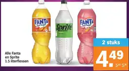Albert Heijn Alle Fanta en Sprite aanbieding