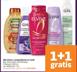 Albert Heijn Alle Elvive, Loving Blends en Guhl aanbieding