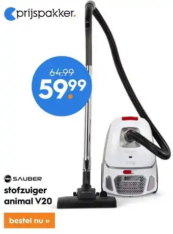 Blokker Sauber stofzuiger animal V20 aanbieding