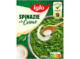 Hoogvliet Iglo Spinazie à la crème aanbieding