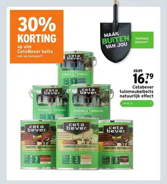 GAMMA Cetabever Tuinmeubelbeits Natuurlijk Effect 30% Korting aanbieding