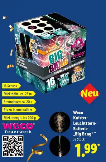 Weco Knister- Leuchtstern- Batterie „Big Bang