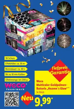 Lidl Weco Multicolor Goldpalmen Batterie,,Heaven's Glow aanbieding