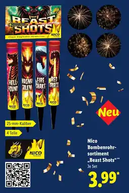 Lidl Nico Bombenrohr sortiment Beast Shots aanbieding