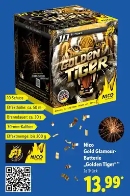 Lidl Nico Gold Glamour Batterie Golden Tiger aanbieding