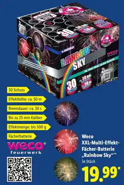 Lidl XXL Multi Effekt Fächer Batterie Rainbow Sky aanbieding