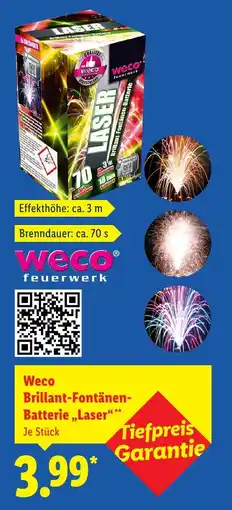 Lidl Weco Brillant Fontänen Batterie Laser aanbieding