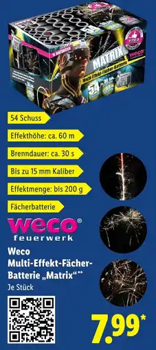 Lidl Weco Multi Effekt Fächer Batterie,,Matrix aanbieding