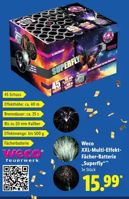 Lidl Weco XXL Multi Effekt Fächer Batterie Superfly aanbieding