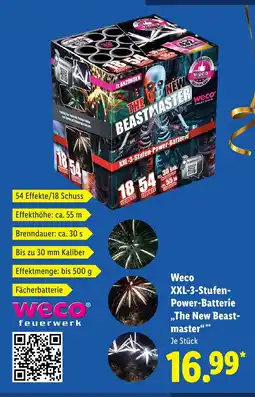 Lidl Weco XXL 3 stufen Power Batterie The New Beast master aanbieding