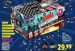 Lidl Weco XXL Multi Effekt Fächer Batterie Final Countdown aanbieding