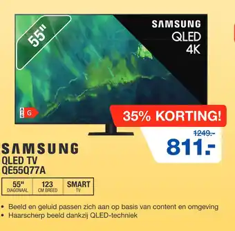 Electroworld Samsung 4K QLED TV | QE55Q77A aanbieding