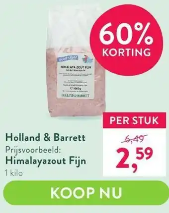 Holland & Barrett Holland & Barrett Prijsvoorbeeld: Himalayazout Fijn aanbieding