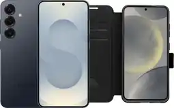 Coolblue Samsung Galaxy S25 256GB Zilver 5G + BlueBuilt Book Case Zwart aanbieding