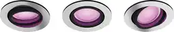 Coolblue Philips Hue Centura inbouwspot White and Color - rond - Aluminium - 3-pack aanbieding