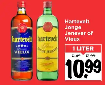 Vomar Voordeelmarkt Hartevelt Jonge Jenever of Vieux 1liter aanbieding