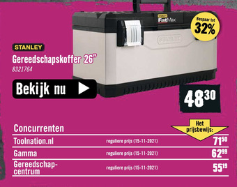 Hornbach STANLEY Gereedschapskoffer 26" aanbieding