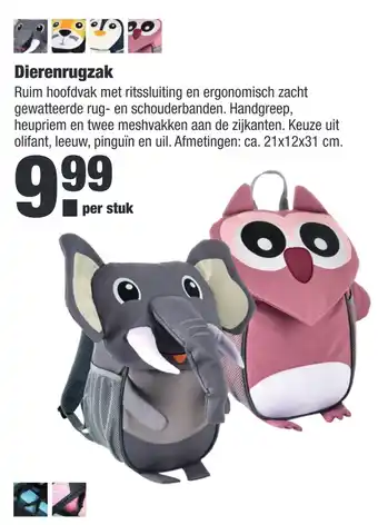 ALDI Dierenrugzak aanbieding