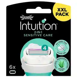 Trekpleister Wilkinson Sword Intuition 2-in-1 Sensitive Navulmesjes aanbieding