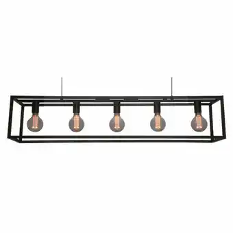 Lampidee Esteso - Hanglamp stalen frame 5 lichts zwart aanbieding