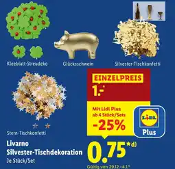Lidl Livarno Silvester-Tischdekoration aanbieding