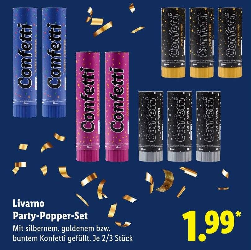 Livarno Party-Popper-Set aanbieding bij Lidl