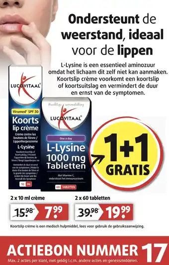 Lucovitaal L-Lysine aanbieding