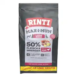 Zooplus 12 kg + 2 kg Gratis! RINTI Max-i-mum droogvoer voor honden 14 kg aanbieding