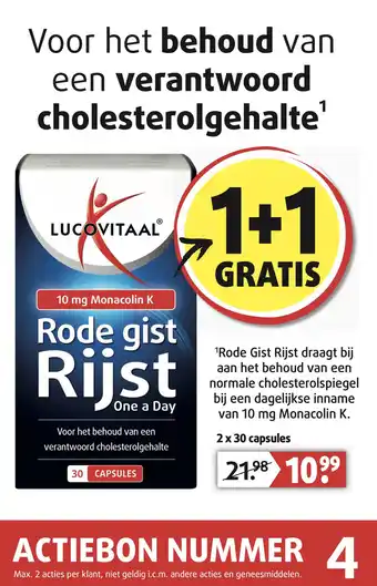 Lucovitaal Rode gist rijst aanbieding