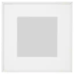 IKEA Lomviken fotolijst, wit, metalen rand, schaduwprofiel, kunststof voorkant, vierkant aanbieding