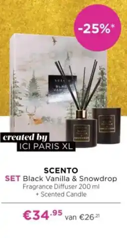 ICI Paris XL SCENTO SET Black Vanilla & Snowdrop aanbieding