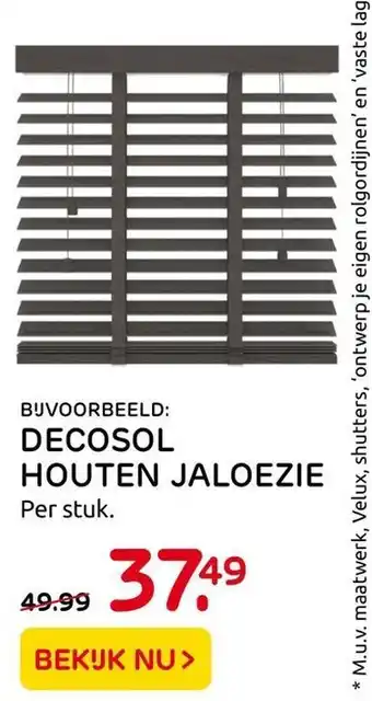 Praxis Decosol houten jaloezie aanbieding