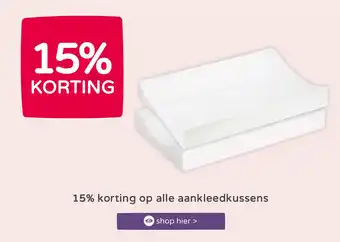 Prenatal 15% korting op alle aankleedkussens aanbieding