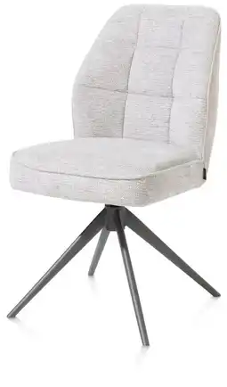 Henders & Hazel Bell, eetkamerstoel - graphiet frame - draaibaar - pocket - combi Calabria / Vada - Kiezel aanbieding